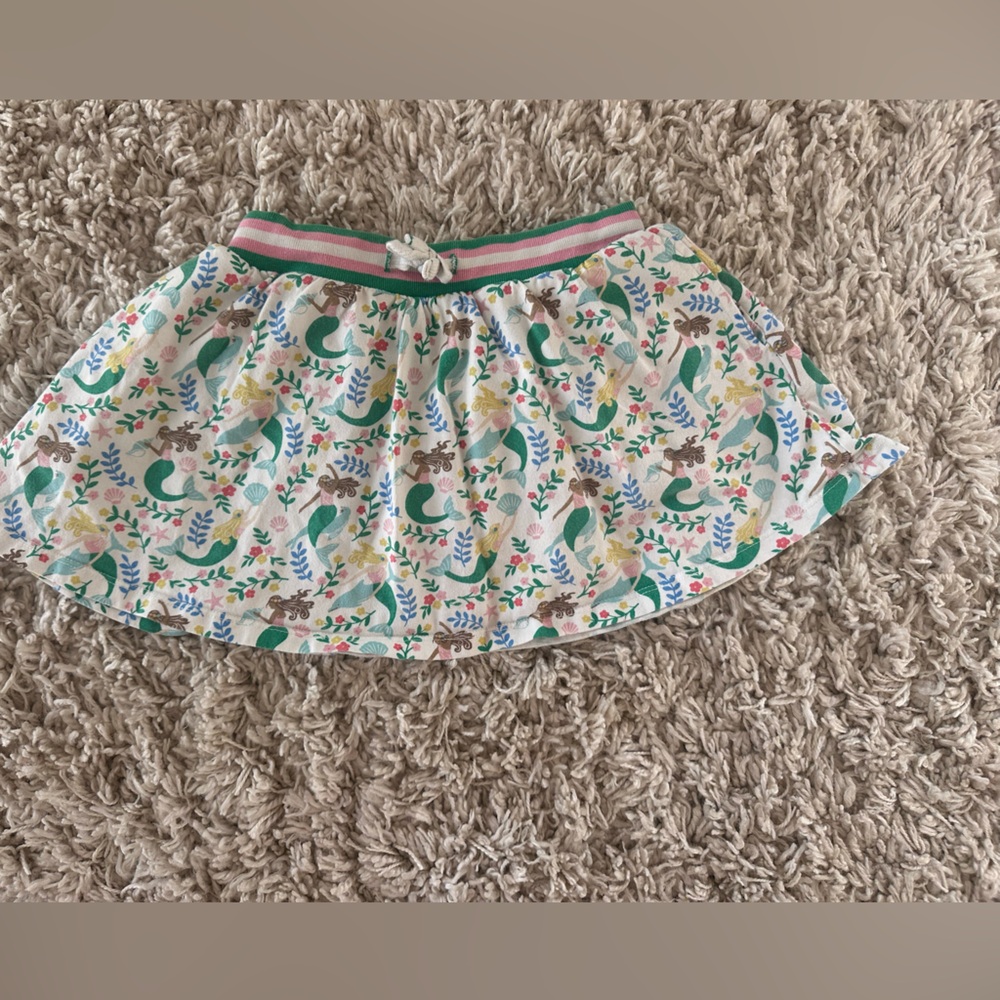 Boden Kids Skort Mermaid Print 5-6T